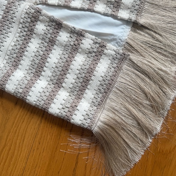 PatBO Beige and White Striped crochet top and skirt set - Picture 7 of 8